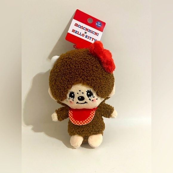 Sanrio Accessories - Monchhichi Hello Kitty Keychain Plush
